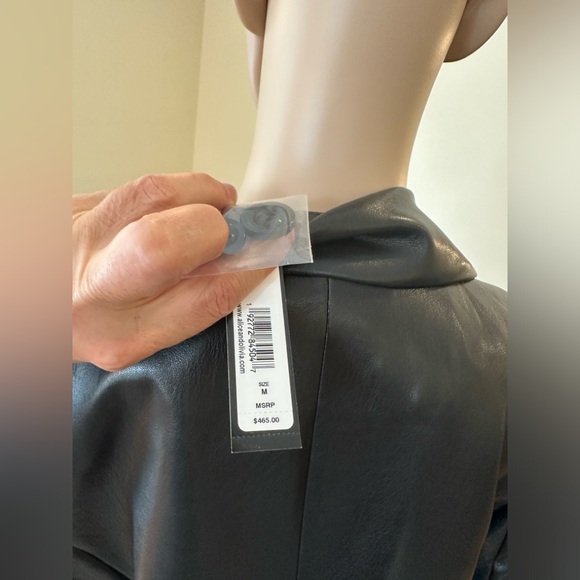 NWT RARE Authentic Streetwear Edgy Tailored Alice + Olivia Faux Leather Jacket - Picture 12 of 13